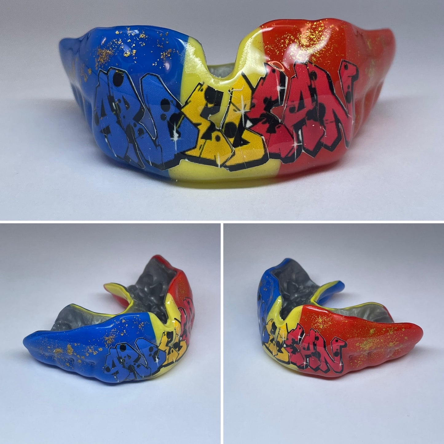 CUSTOM FIT GUMSHIELD | Choice of | Striped effect | Inner colour | Graphics