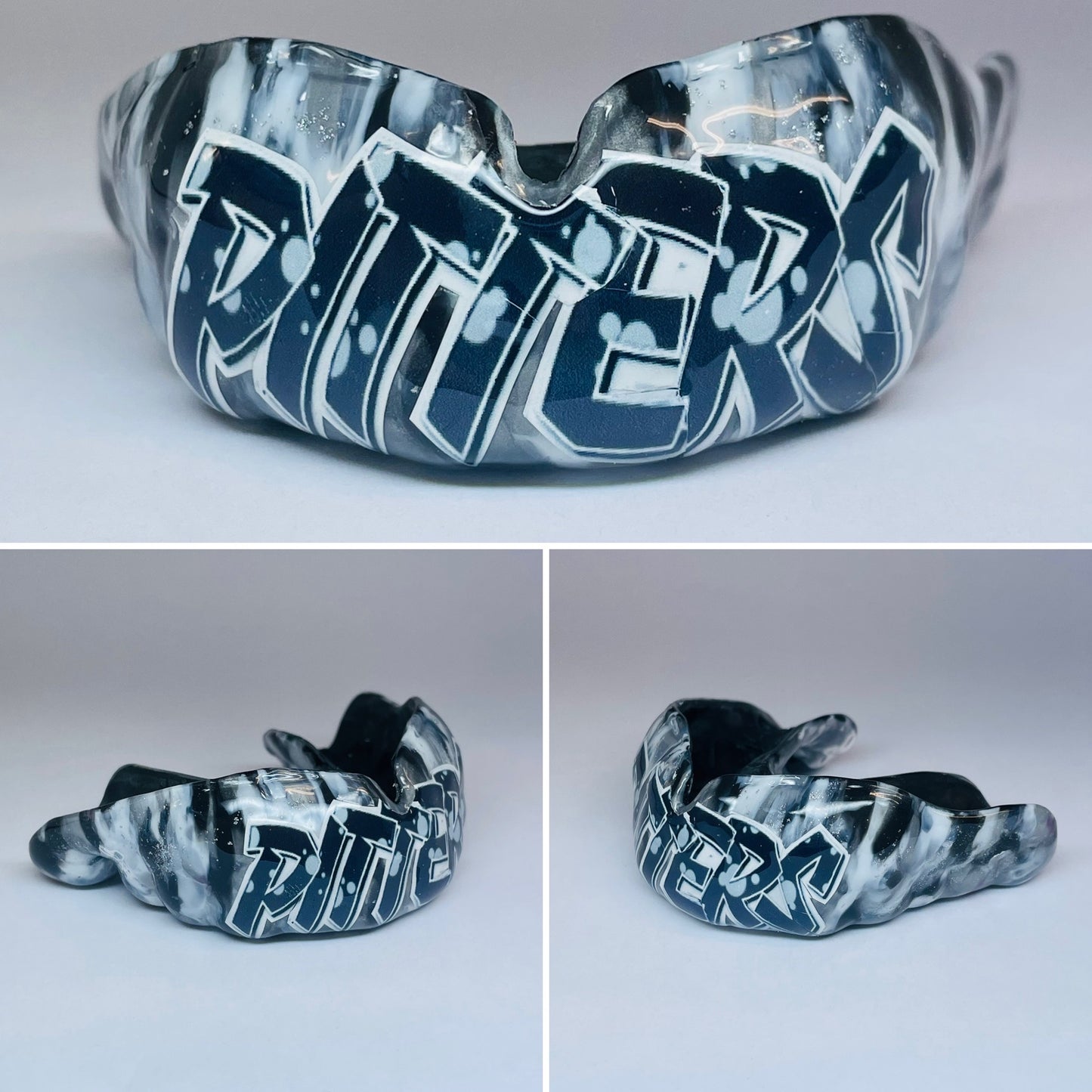 CUSTOM FIT GUMSHIELD | Choice of | Marble effect | Inner colour | Graphics