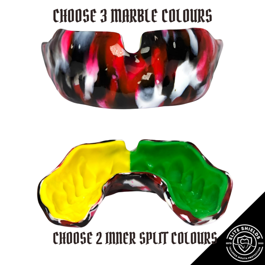 Custom Fit Gumshield (marble) | Choose marble colours (3) and split inner colours