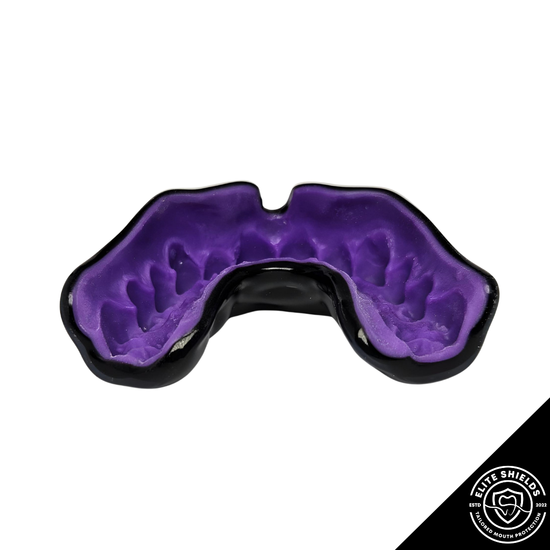 Custom fit gumshield (Split colours) with text and graphics