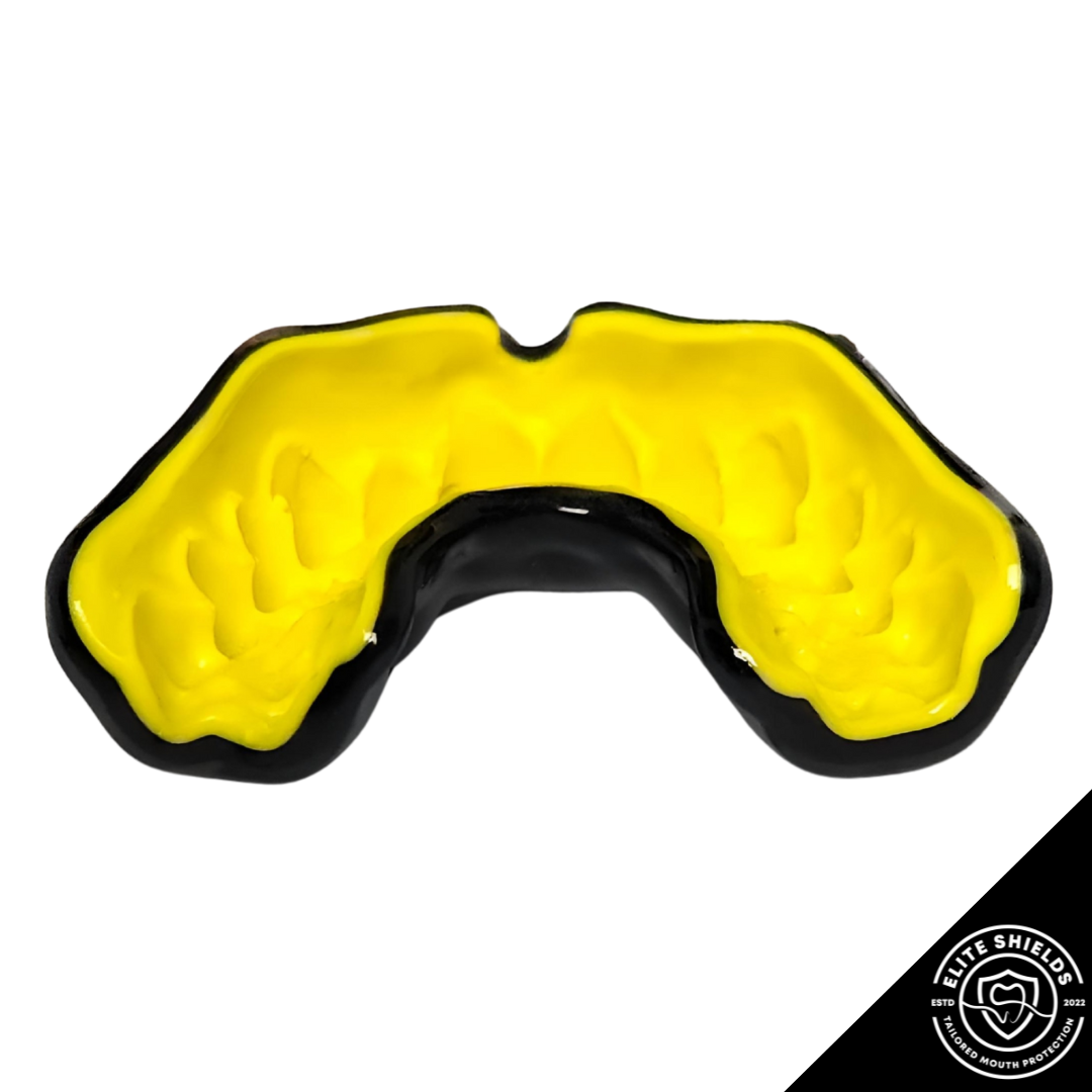 Custom fit gumshield (Split colours) with text and graphics