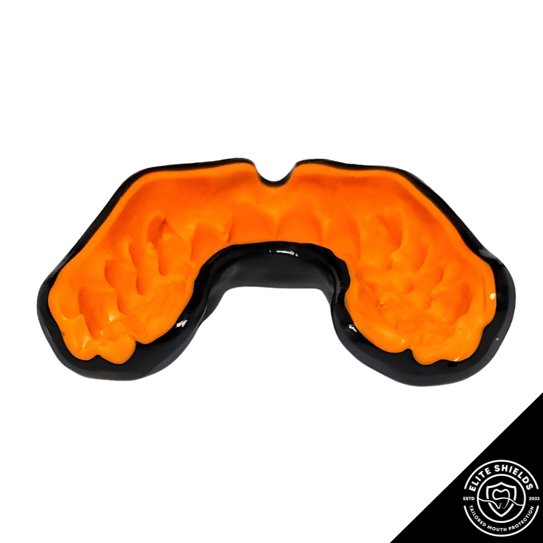 Custom fit gumshield (Split colours) with text and graphics